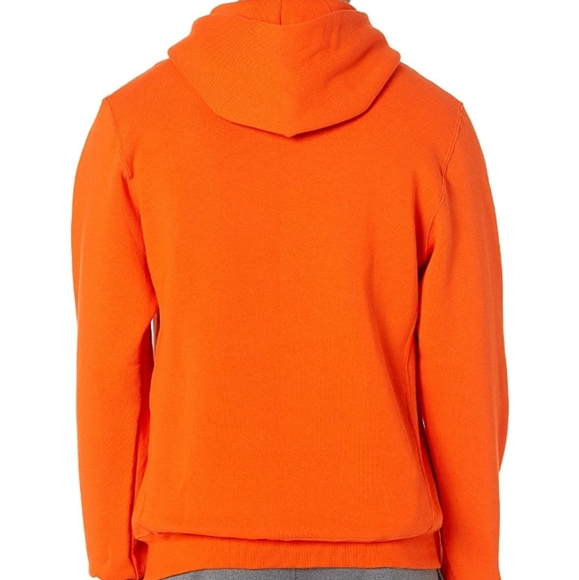 Unisex Orange Dri-Power Fleece Hoodies Cotton Blend Relaxed Fit - Picture 2 of 3
